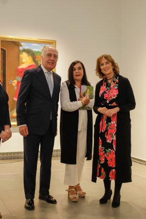 Charo Añaños, José Luis Rodrigo, Marisa Oropesa y Mayte Ciriza durante la presentación de la muestra
