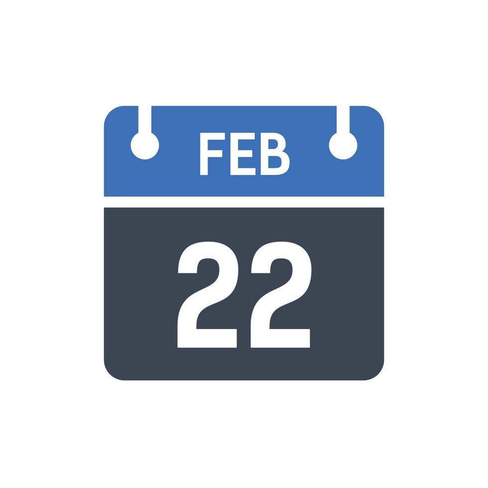 february-22-calendar-icon-date-icon-free-vector