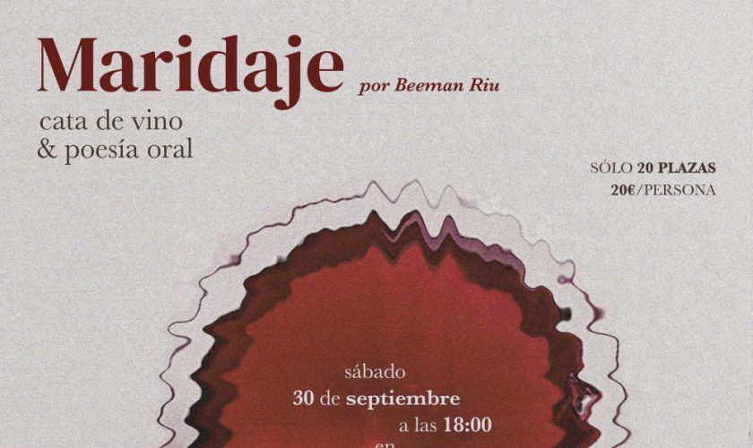 Cartel Maridaje Poético de Bodega Pirineos