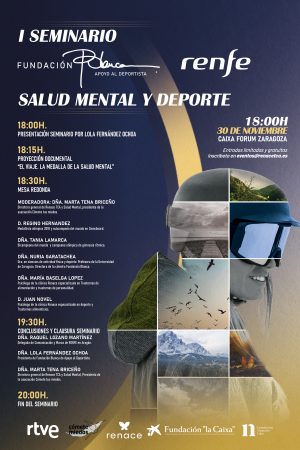 cartel I seminario Salud Mental y Deporte alta calidad